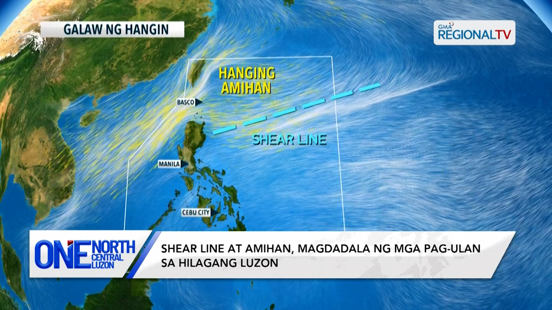 Shear line at Amihan, magdadala ng mga pag-ulan sa Hilagang Luzon