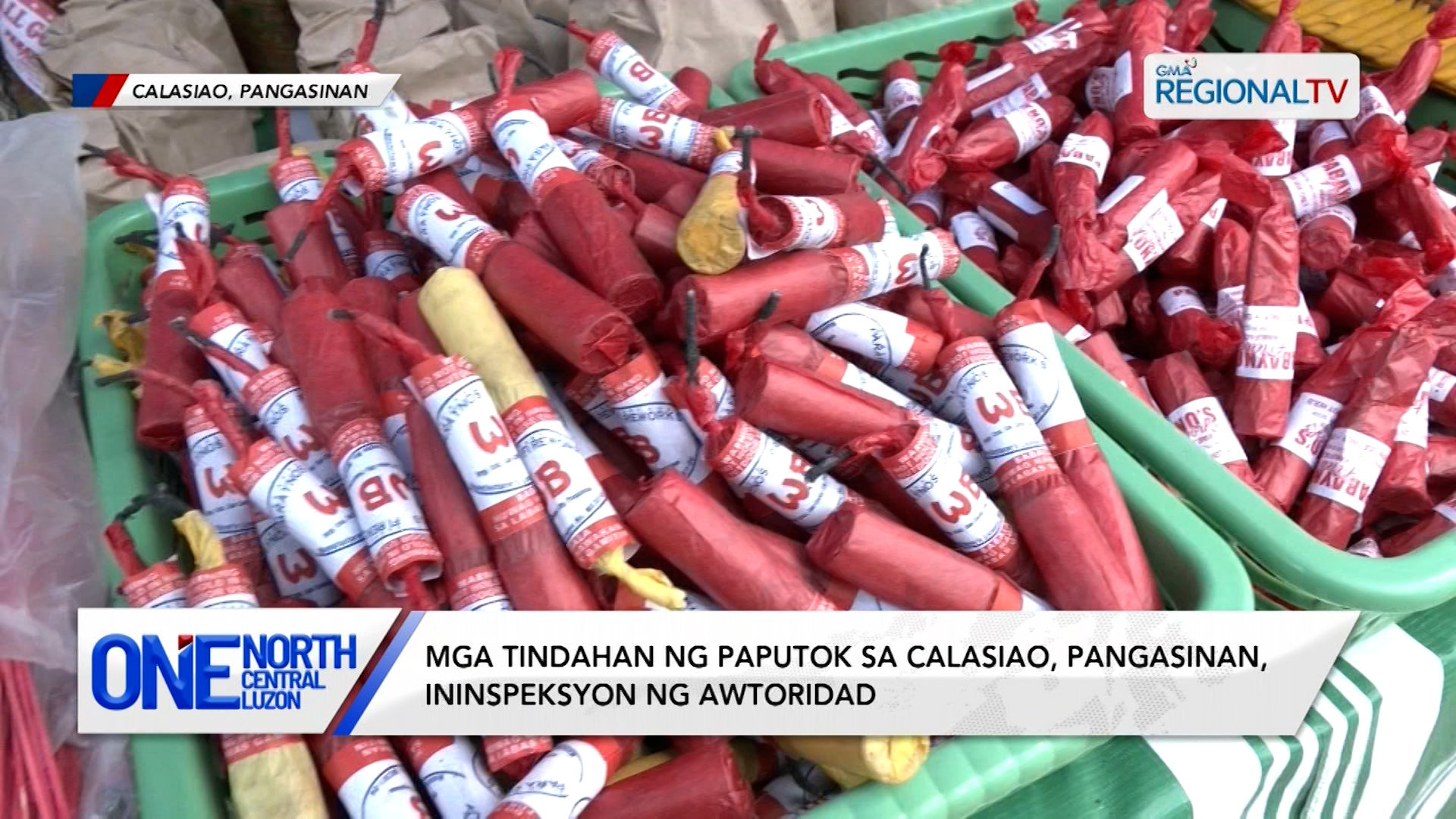 Mga tindahan ng paputok sa Calasiao, Pangasinan, ininspeksyon