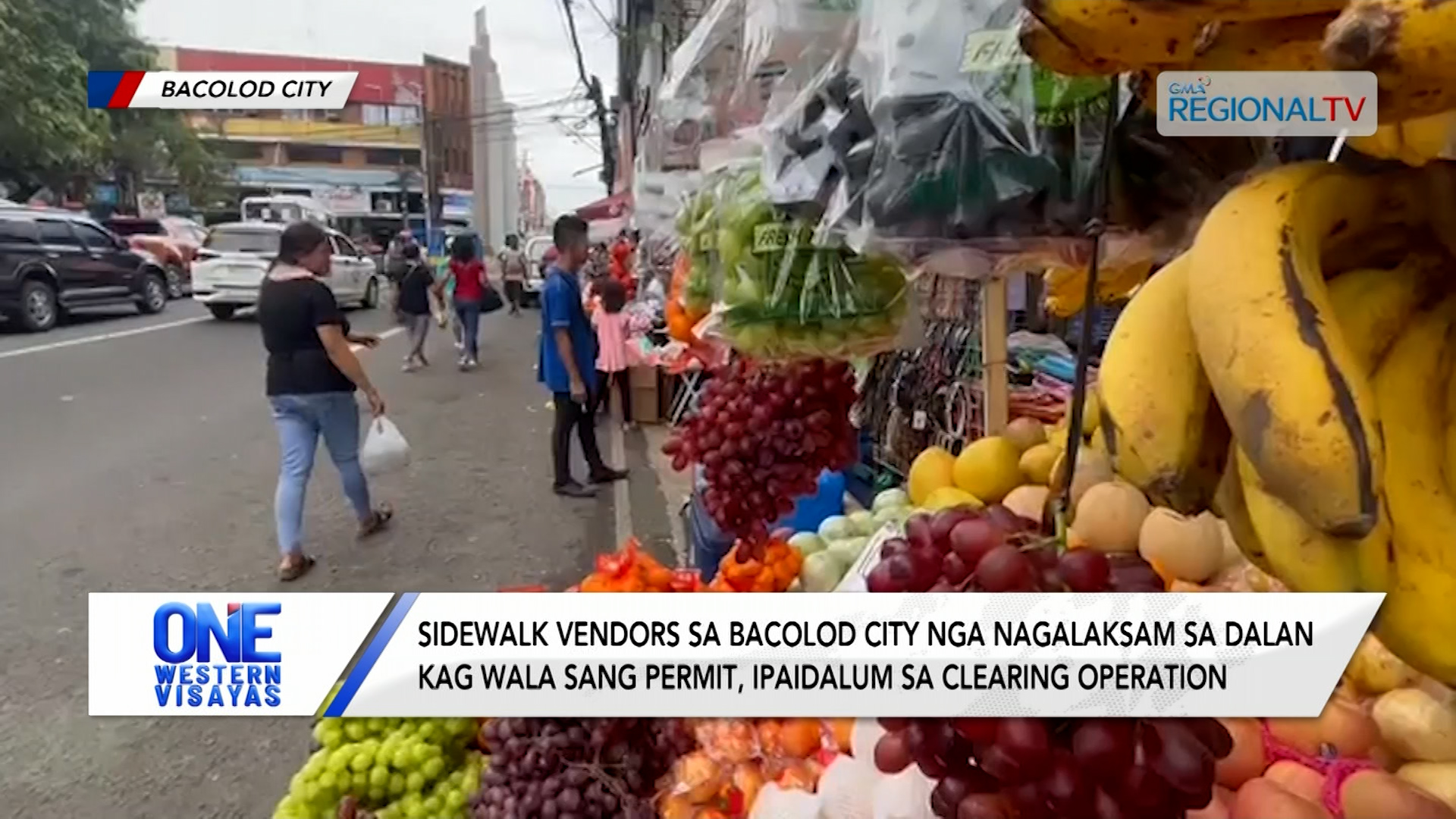 Sidewalk vendors sa Bacolod City nga nagalaksam sa dalan kag wala sang permit