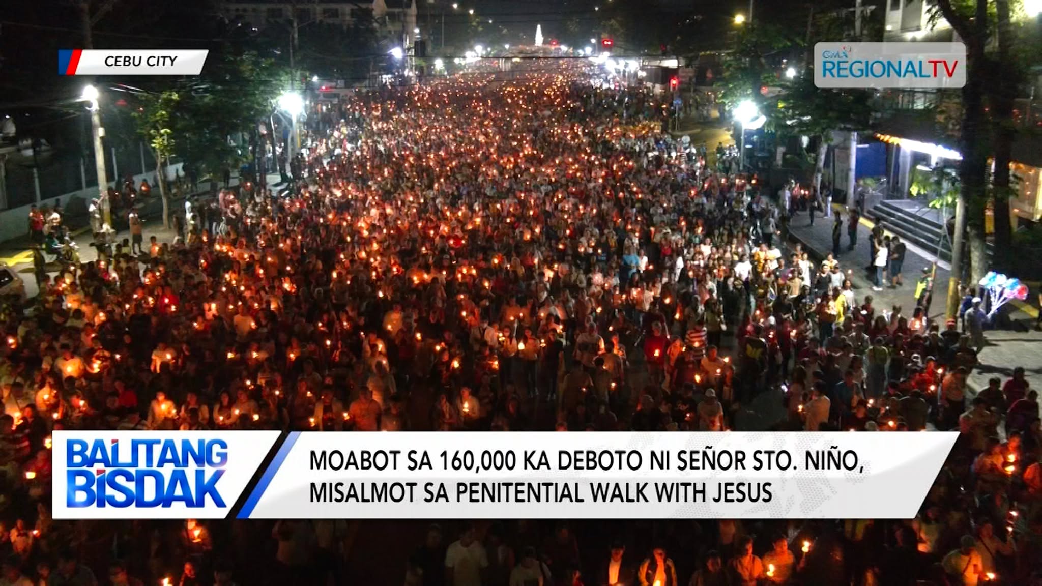 160,000 ka deboto ni Señor Sto. Niño, misalmot sa Penitential Walk with Jesus