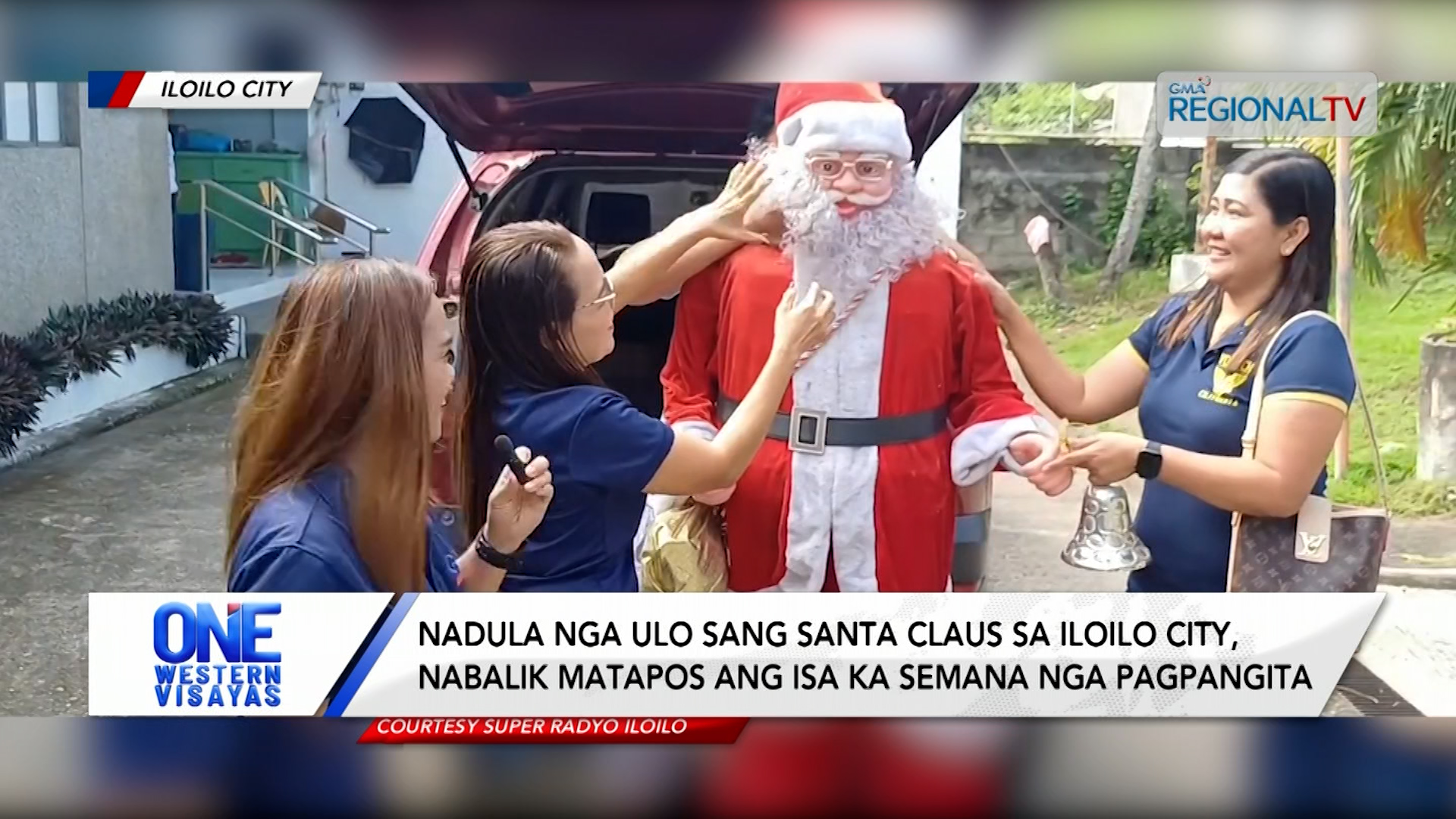 Nadula nga ulo sang Santa Claus sa Iloilo City, nabalik na