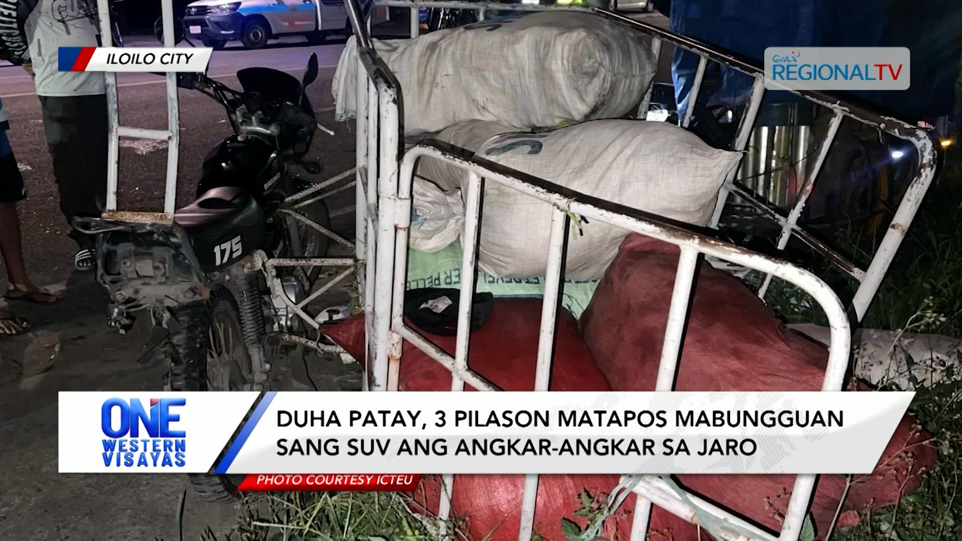 Duha patay, 3 pilason matapos mabungguan sang SUV ang angkar-angkar sa Jaro