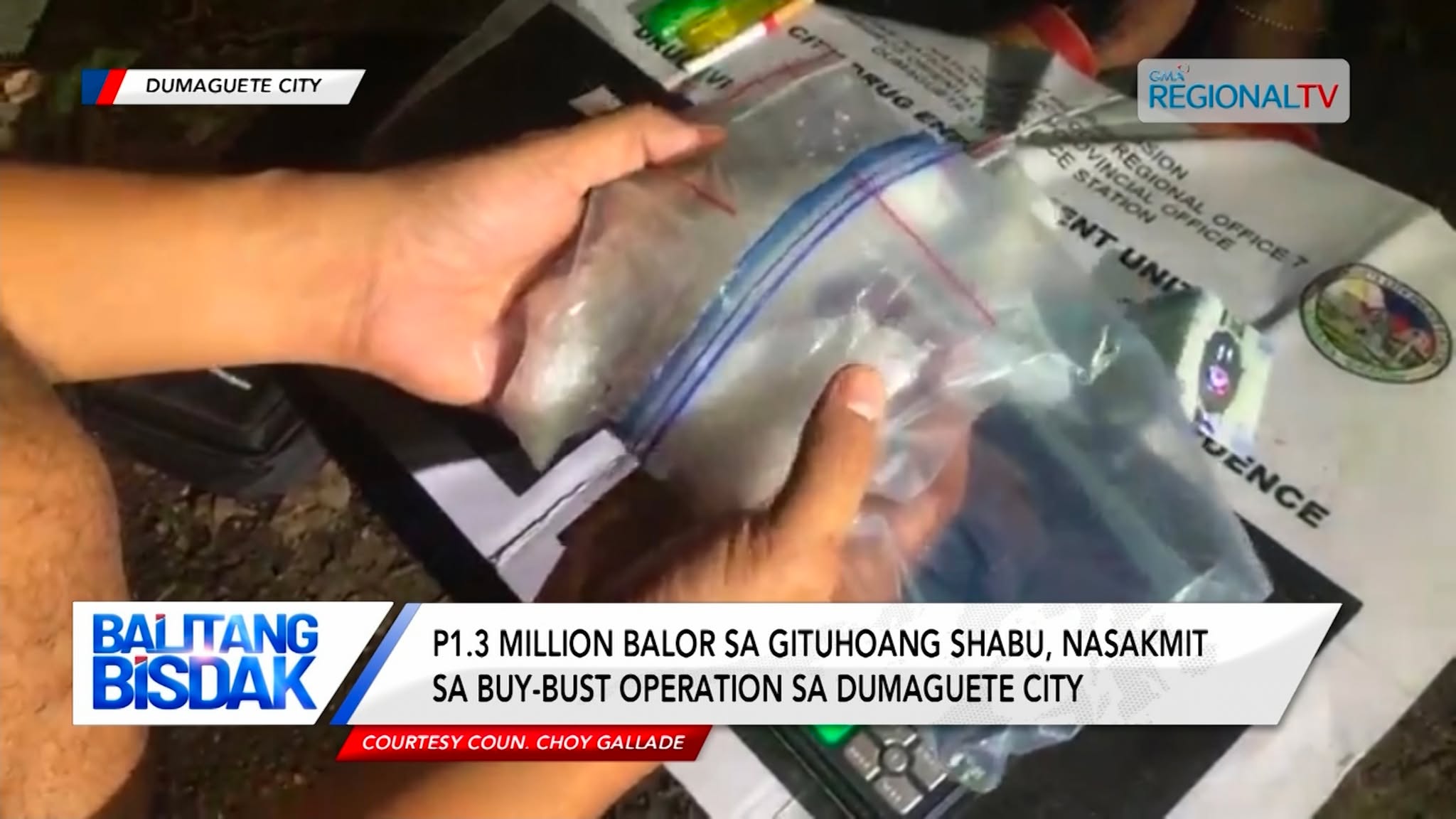 P1.3M balor sa gituhoang shabu, nasakmit sa buy-bust operation sa Dumaguete City