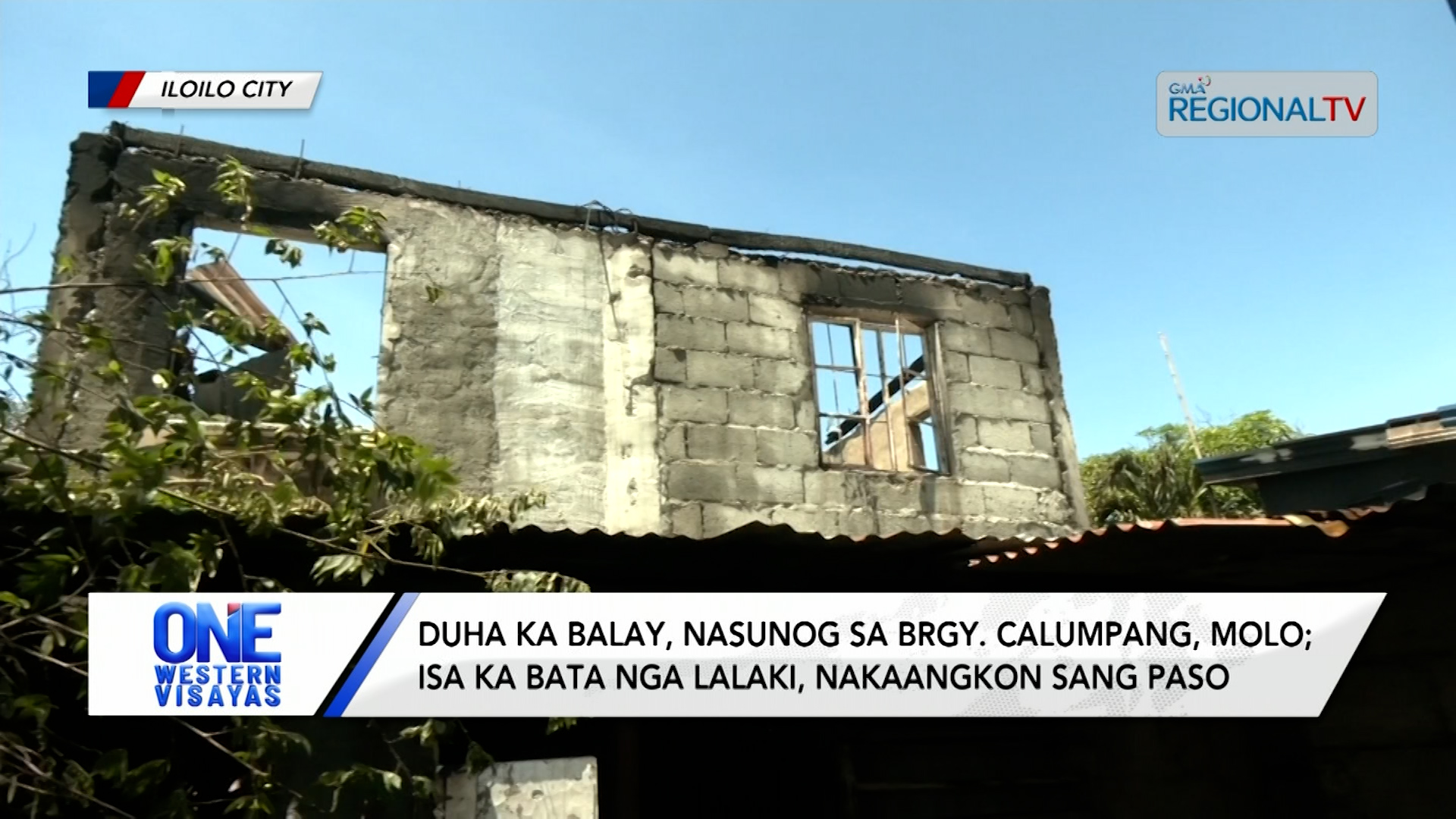 2 ka balay, nasunog sa Brgy. Calumpang, Molo; isa ka bata nga lalaki, napilasan