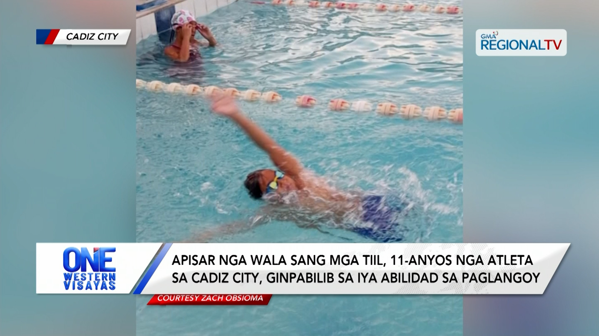 11-anyos nga atleta sa Cadiz City, wala sang mga tiil apang kampyon paglangoy