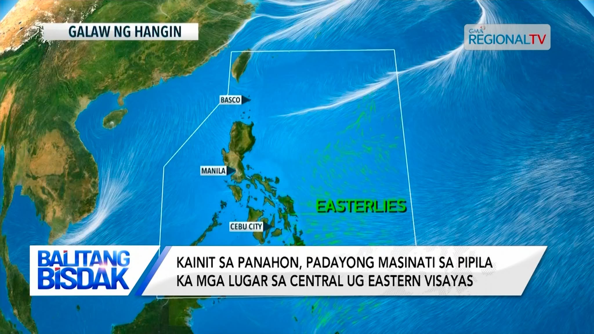 Kainit sa panahon, masinati sa pipila ka mga lugar sa Central ug Eastern Visayas