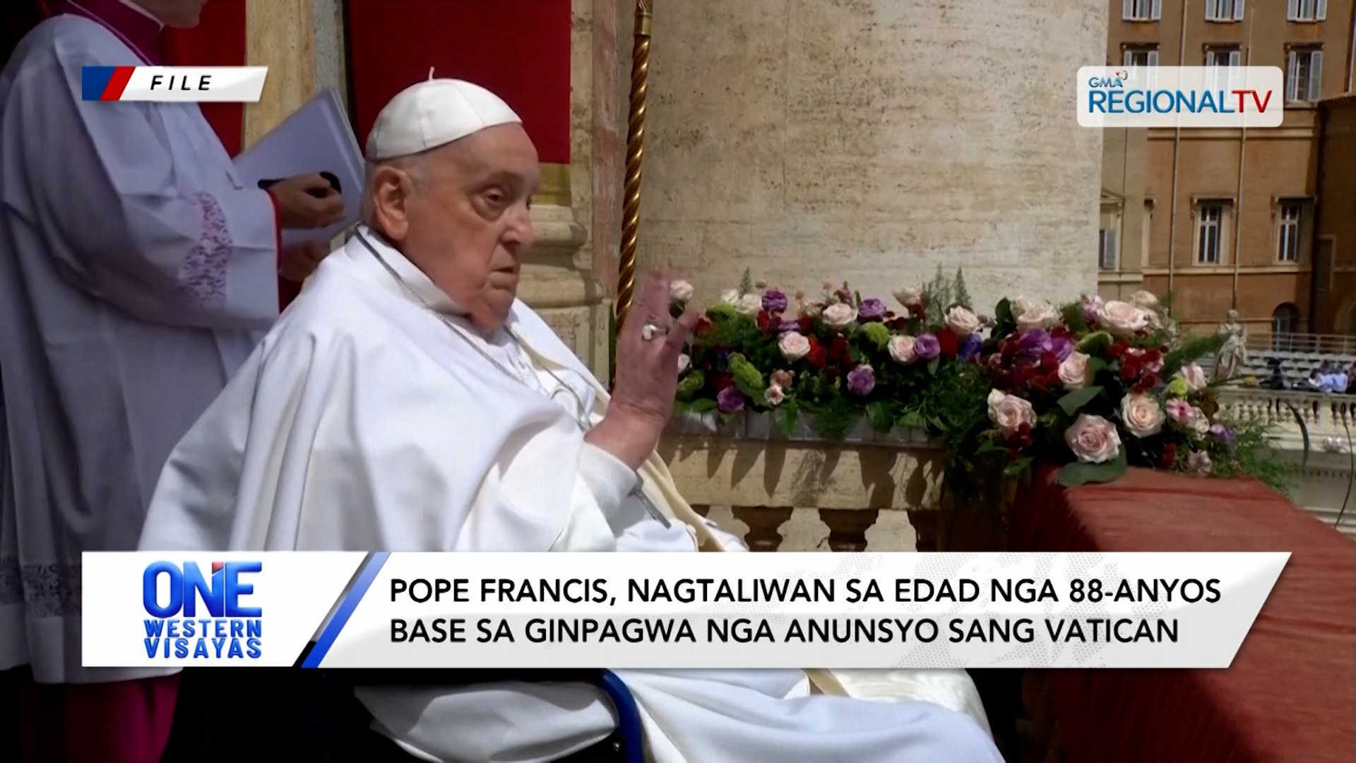 Pope Francis, nagtaliwan sa edad nga 88-anyos base sa gin-anunsyo sang Vatican