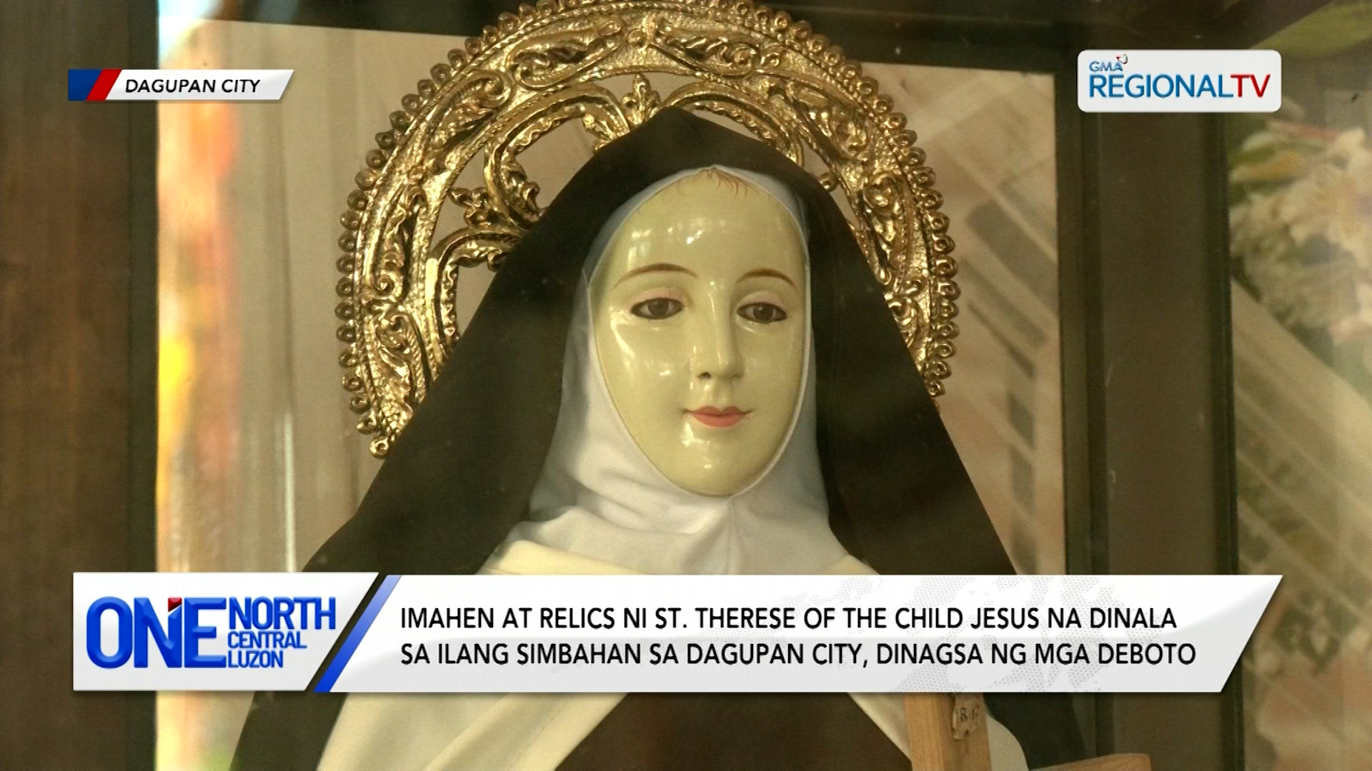 Imahen at relics ni St. Therese of the Child Jesus, dinaragsa ng mga deboto