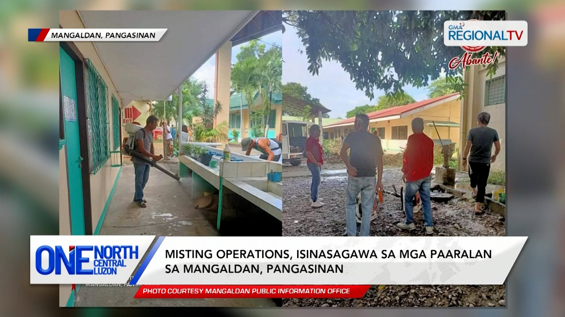 Misting operations, isinasagawa sa mga paaralan sa Mangaldan, Pangasinan