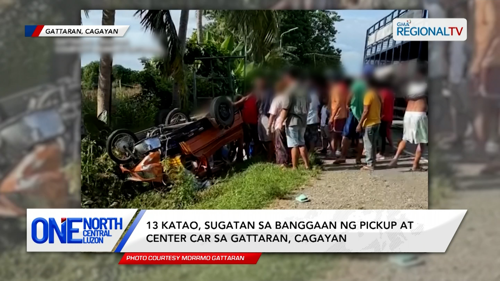 13 katao, sugatan sa banggaan ng pickup at center car sa Gattaran, Cagayan | One North Central Luzon