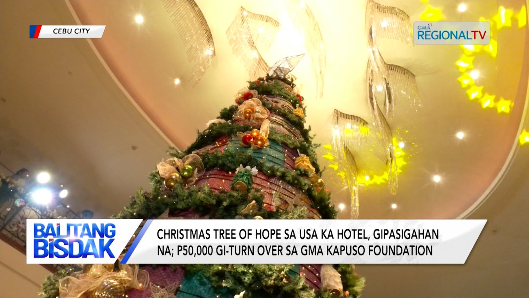 Christmas Tree of Hope sa Usa ka Hotel sa Cebu City, Gipasigahan na | Balitang Bisdak
