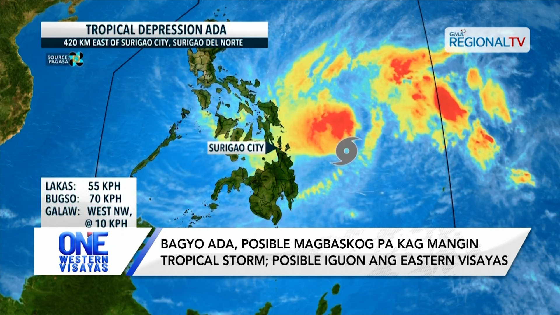 Bagyo Ada, posible magbaskog pa kag mangin tropical storm | One Western Visayas