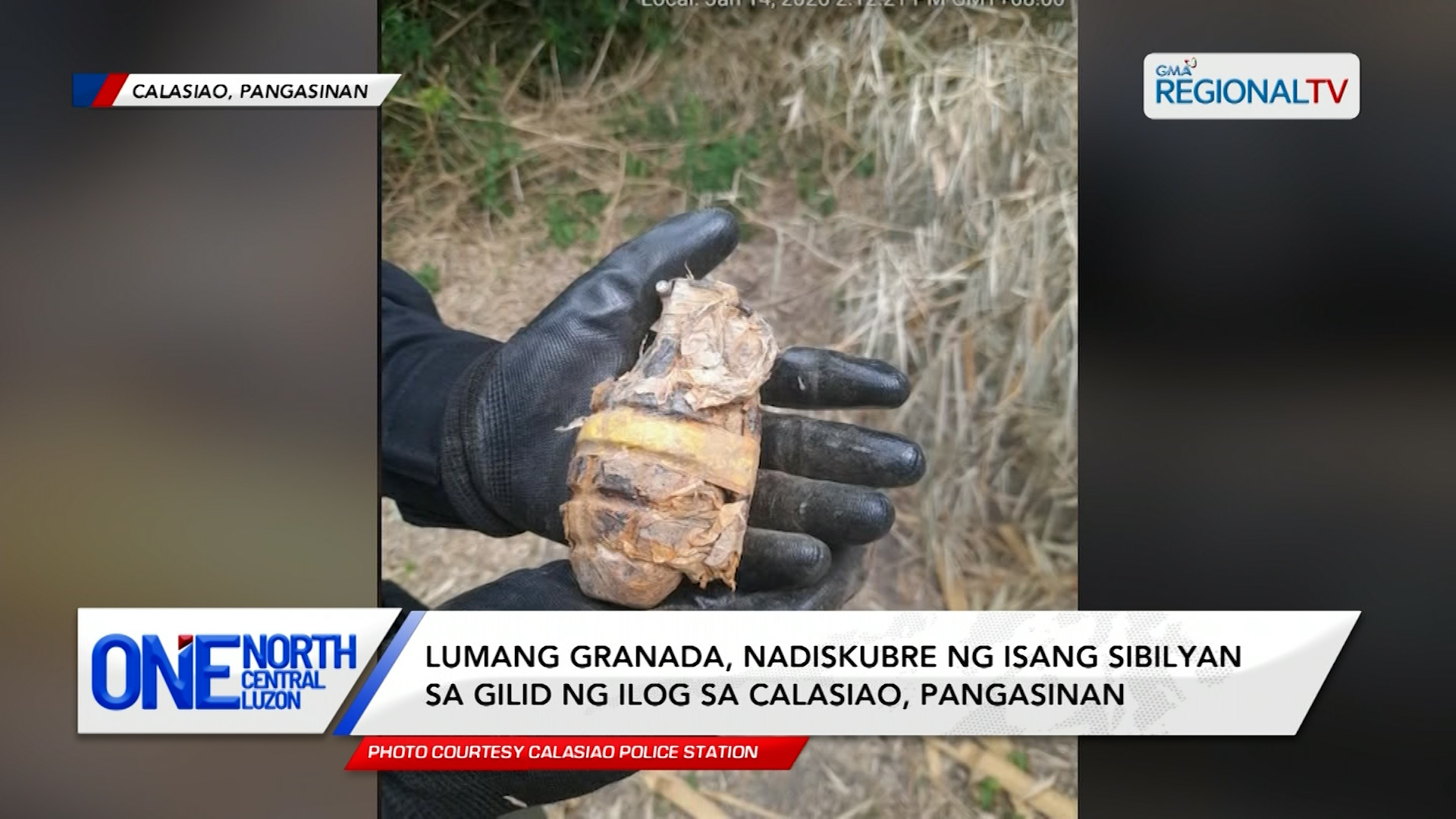 Lumang granada, nadiskubre ng isang sibilyan sa gilid ng ilog sa Calasiao | One North Central Luzon