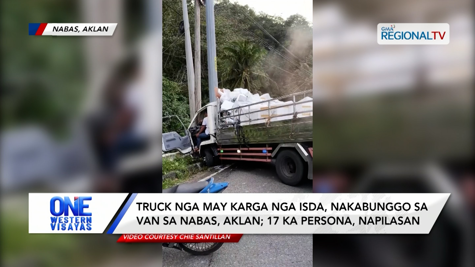 Truck nga may karga nga isda, nakabunggo sa van sa Nabas, Aklan; 17 napilasan | One Western Visayas