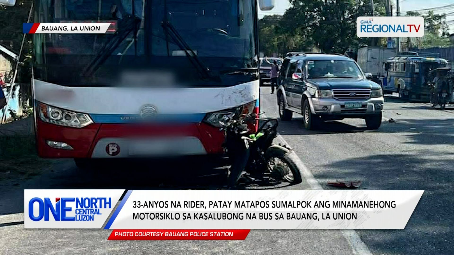 Rider, patay matapos sumalpok ang minamanehong motorsiklo sa bus | One North Central Luzon