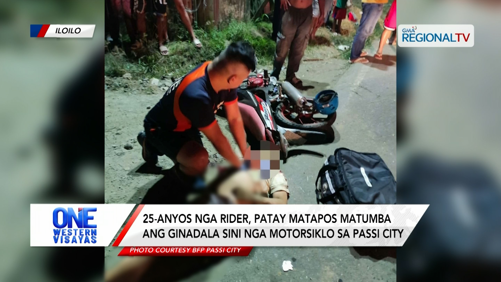 Rider, patay matapos matumba ang ginadala sini nga motorsiklo sa Passi City  | One Western Visayas