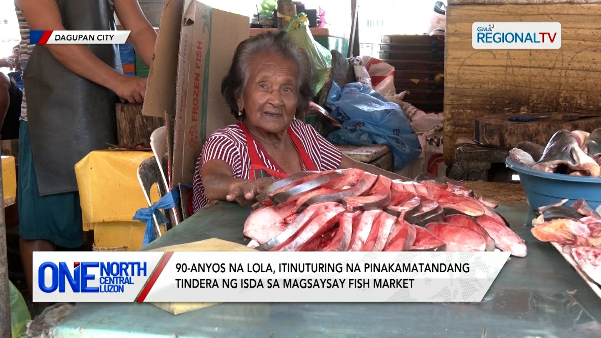 90-anyos na lola, pinakamatandang tindera ng isda sa Magsaysay Fish Market | One North Central Luzon