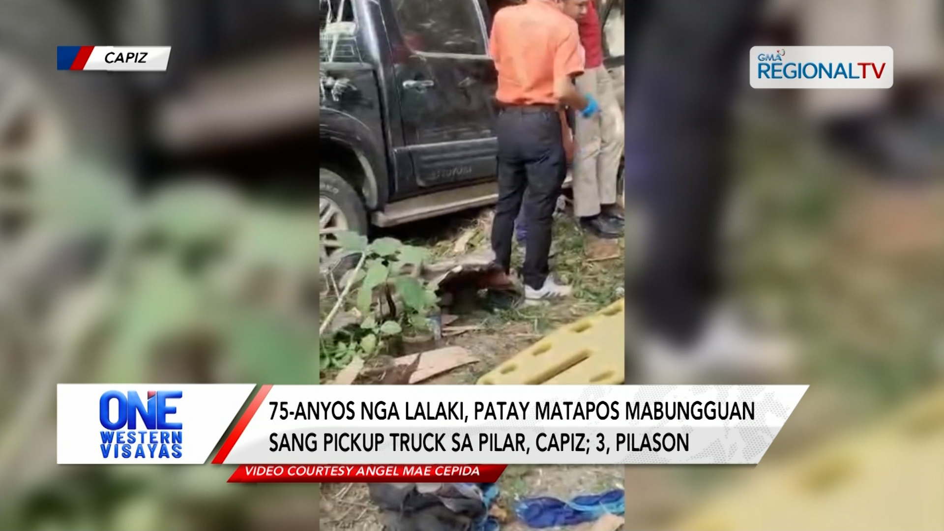 75-anyos nga lalaki, patay matapos mabungguan sang pickup truck sa Pilar, Capiz| One Western Visayas