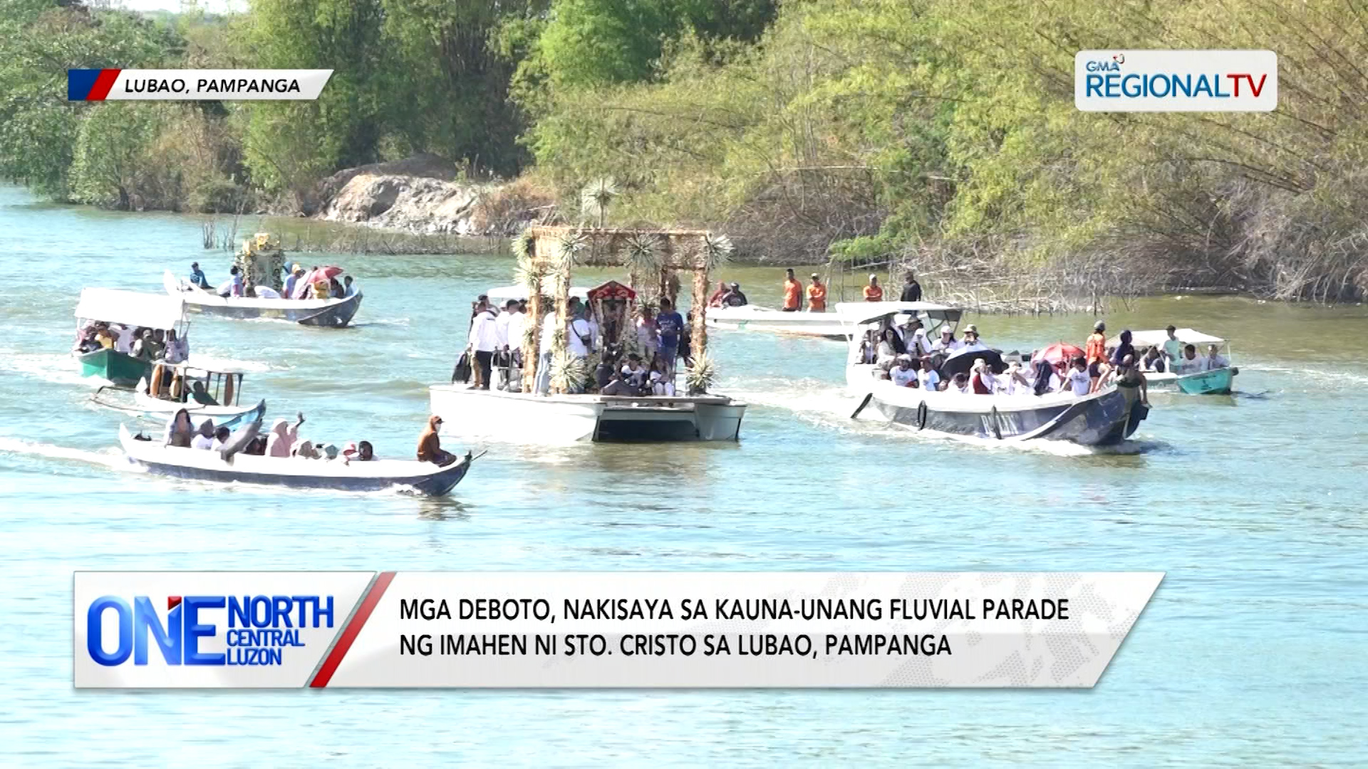 Mga deboto, nakisaya sa fluvial parade ng imahen ni Sto. Cristo | One North Central Luzon