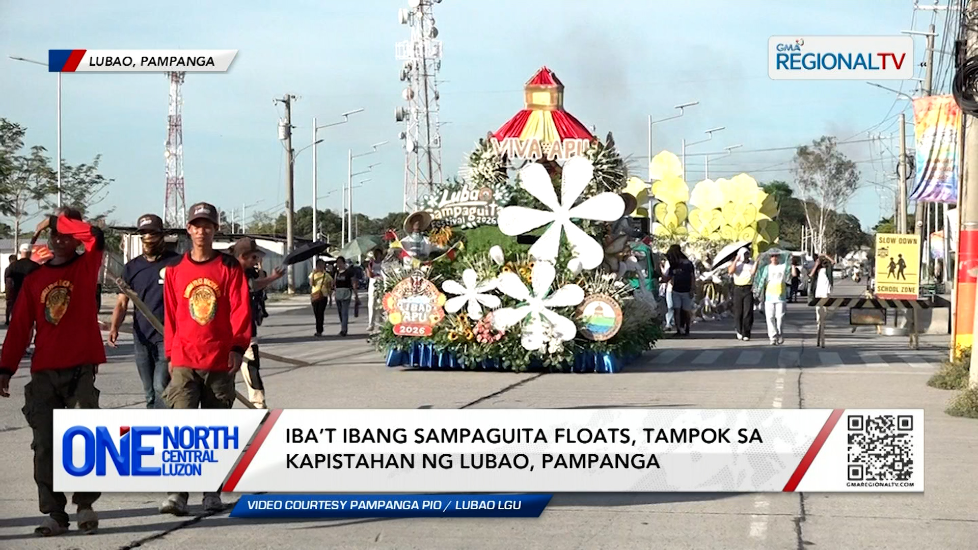 Iba’t ibang sampaguita floats, tampok sa kapistahan ng Lubao, Pampanga | One North Central Luzon