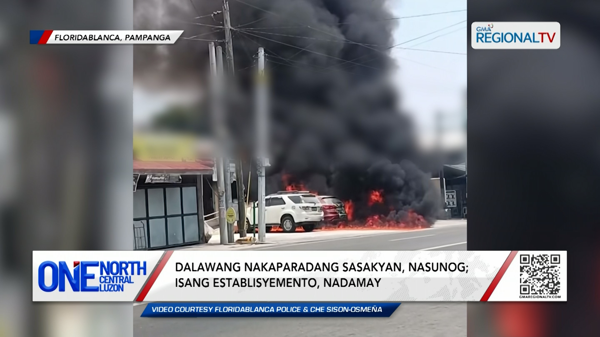 Dalawang nakaparadang sasakyan, nasunog; isang establisyemento, nadamay | One North Central Luzon
