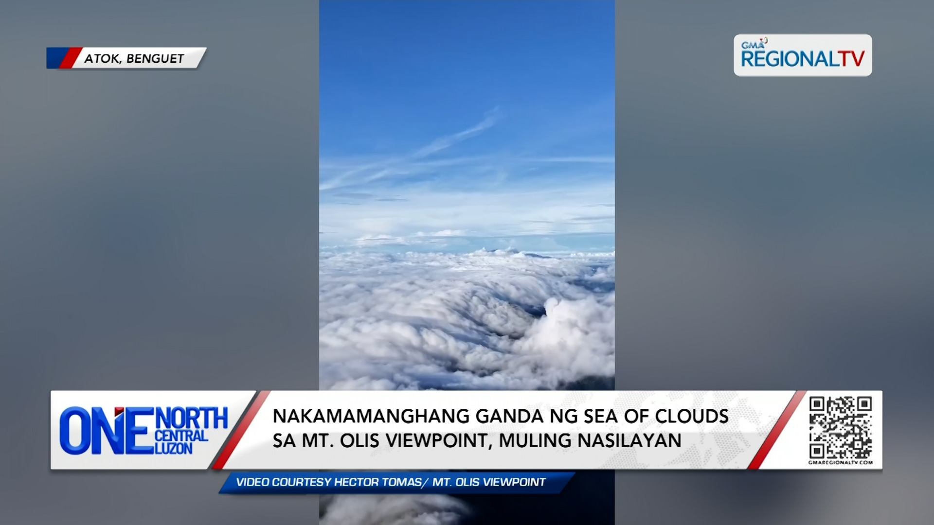 Nakamamanghang ganda ng sea of clouds sa Mt. Olis Viewpoint, nasilayan | One North Central Luzon