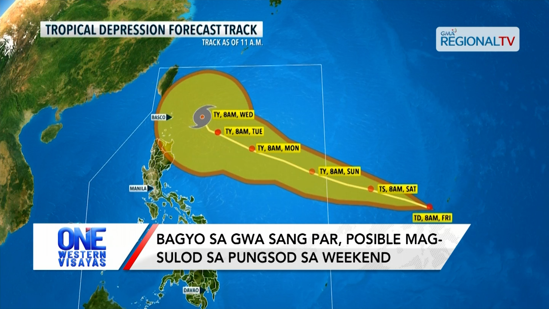 Bagyo sa gwa sang PAR, posible magasulod sa pungsod sa weekend | One Western Visayas
