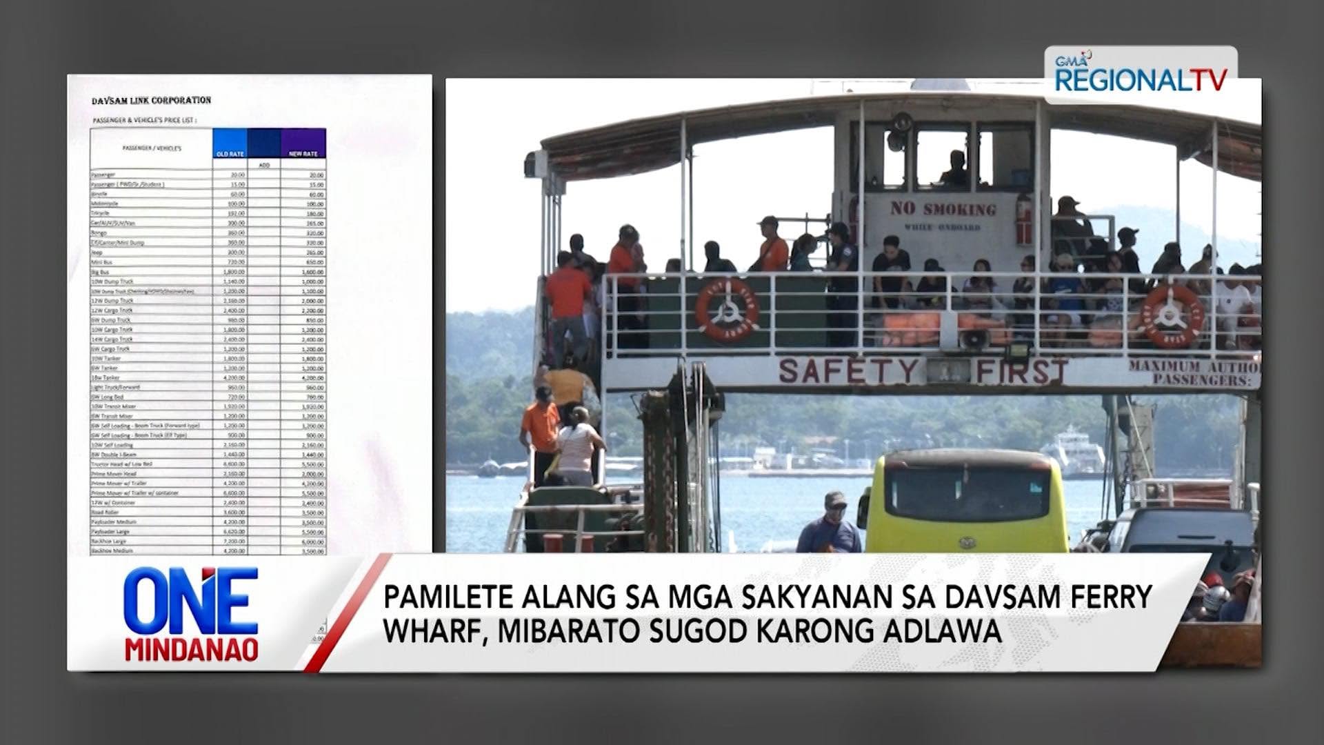 Mibarato ang pamilete sa mga sakyanan sa Davsam Ferry Wharf, July 15 I One Mindanao