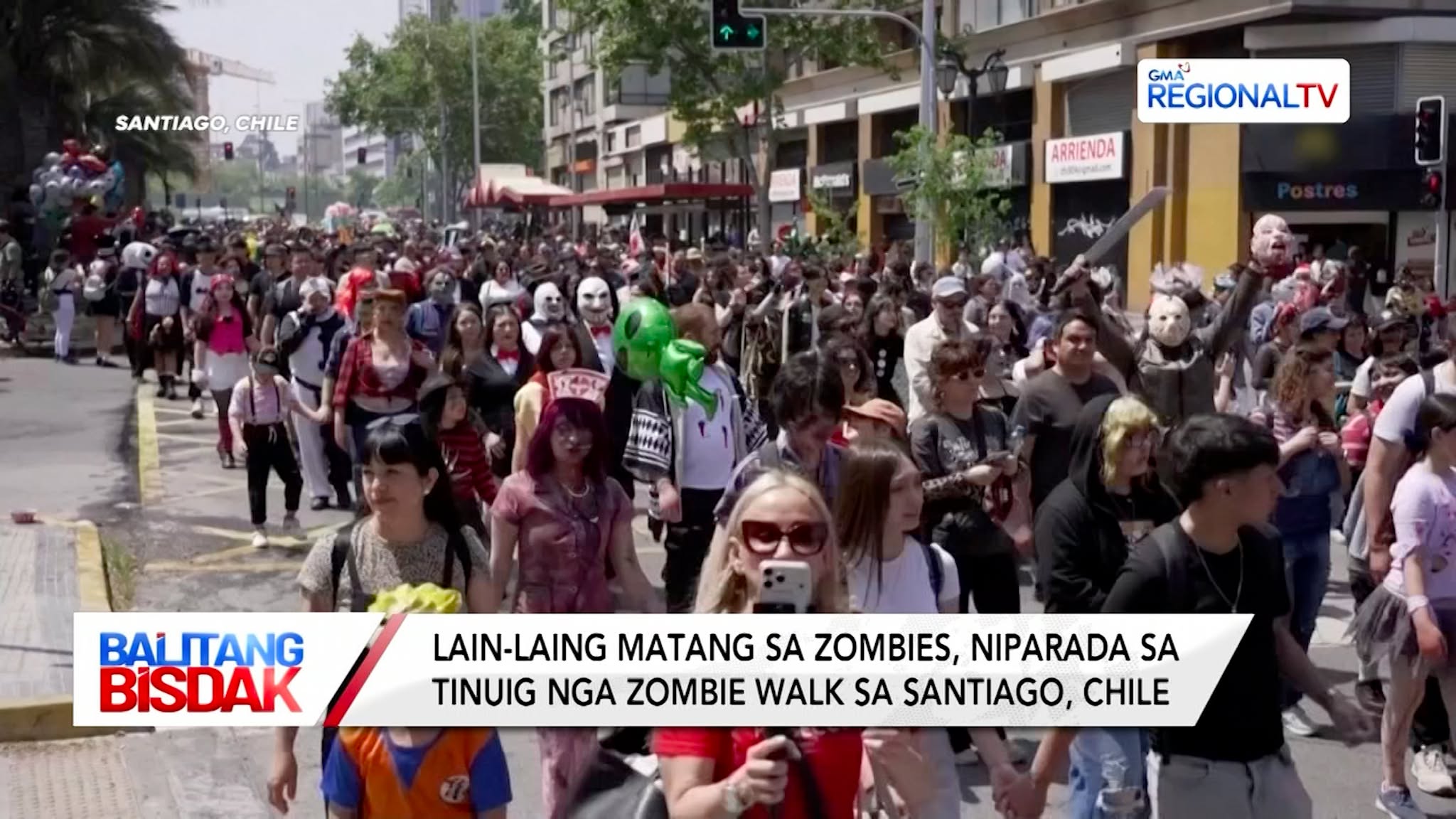 Zombie Walk, Gipahigayon sa Chile | Balitang Bisdak