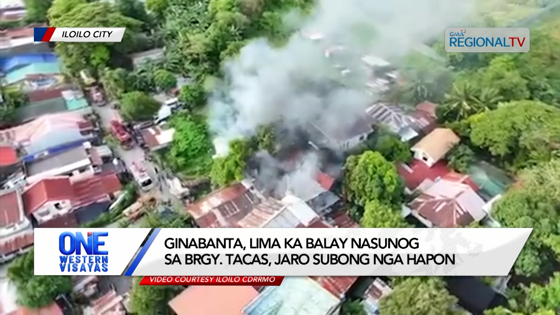 Ginabanta lima ka balay sa Brgy. Tacas, Jaro, nasunog subong nga hapon