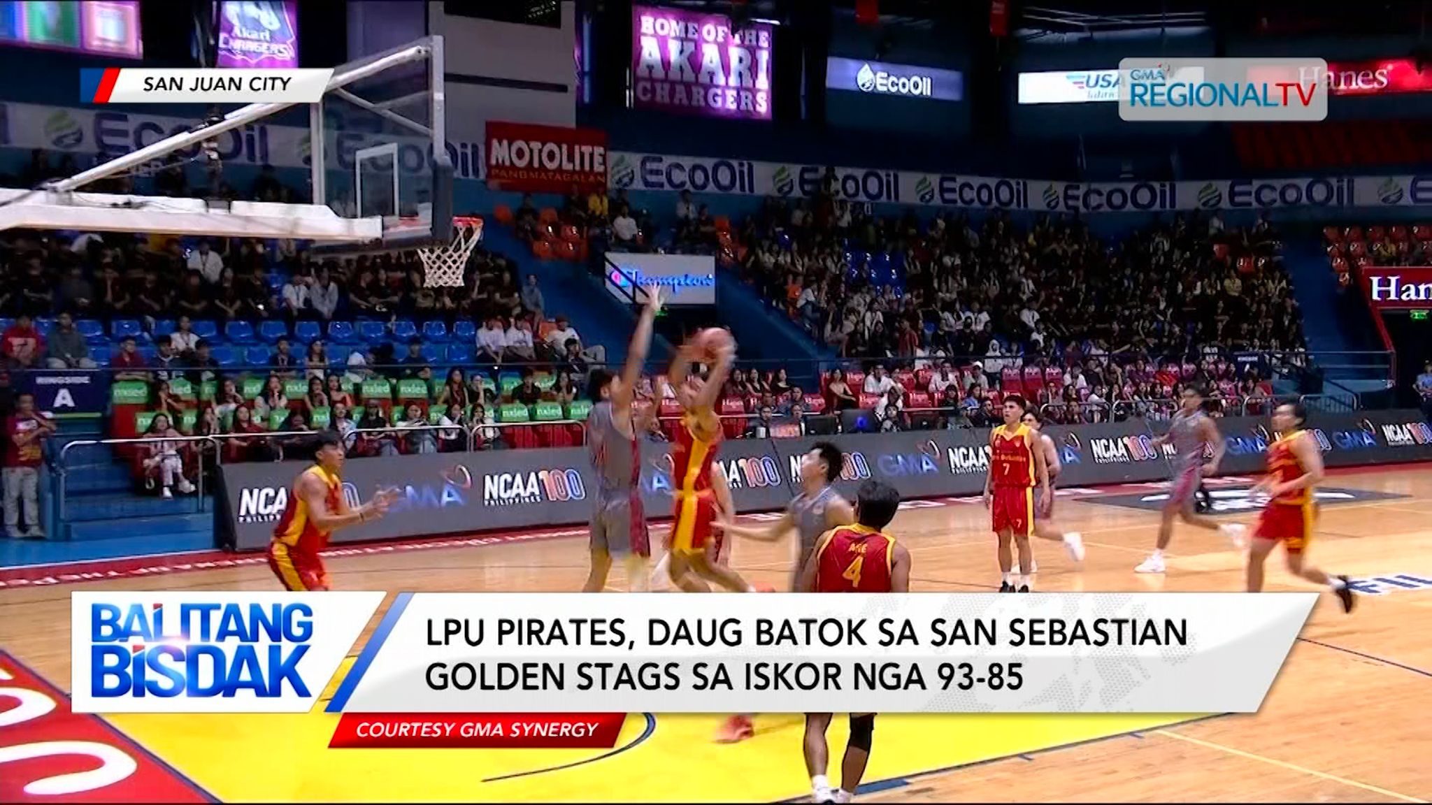 LPU Pirates, daug batok sa San Sebastian Golden Stags sa iskor nga 93-85