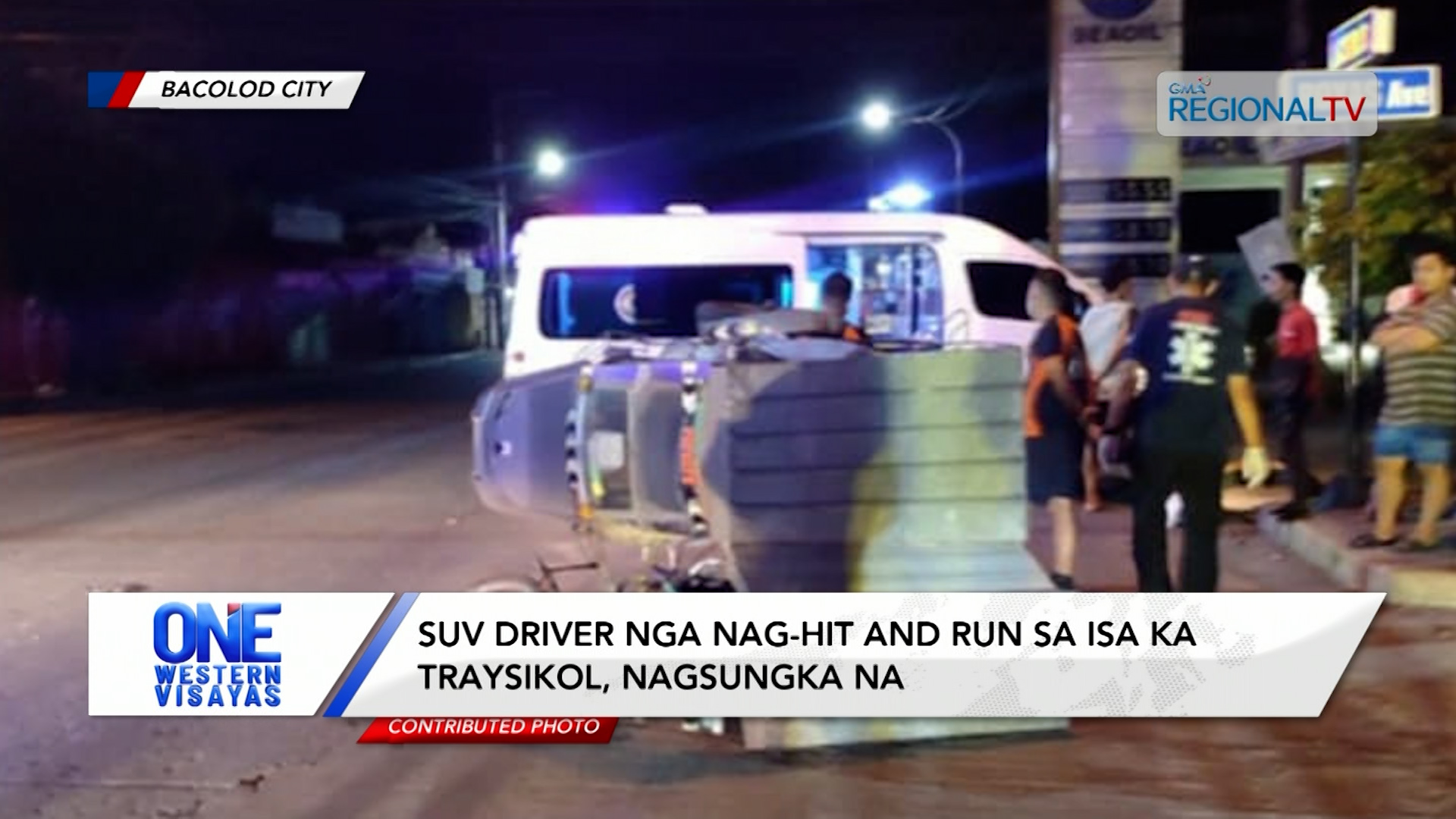 Pag-hit and run sang SUV sa Traysikol sa Bacolod City, Nakuhaan sang Video