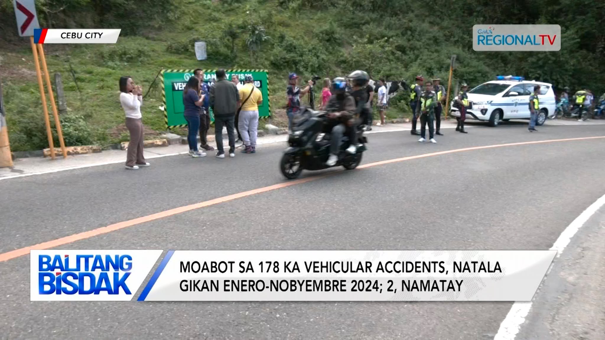 Vehicular accident toll board, gimontar sa Sitio Maaslom, Brgy. Busay, Cebu City
