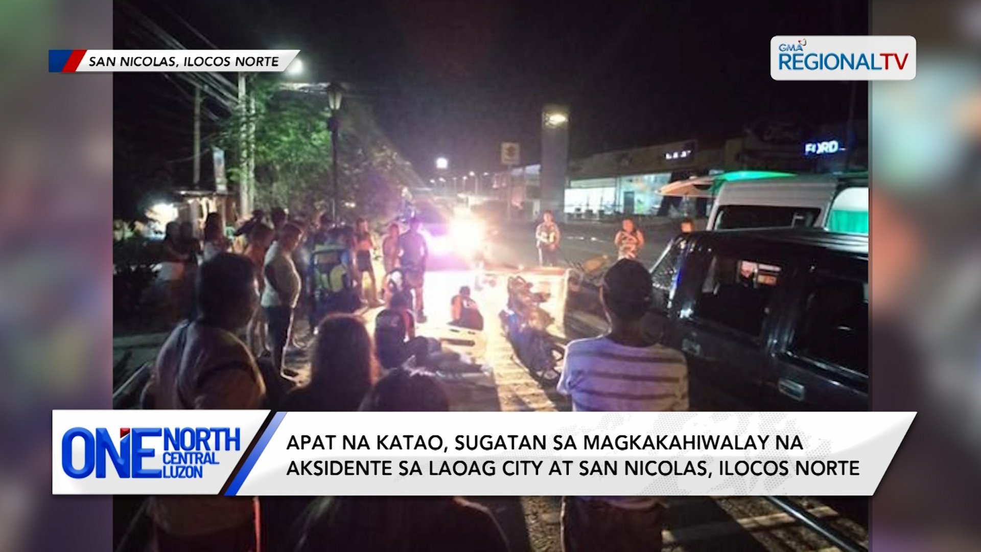 4 katao, sugatan sa magkakahiwalay na aksidente