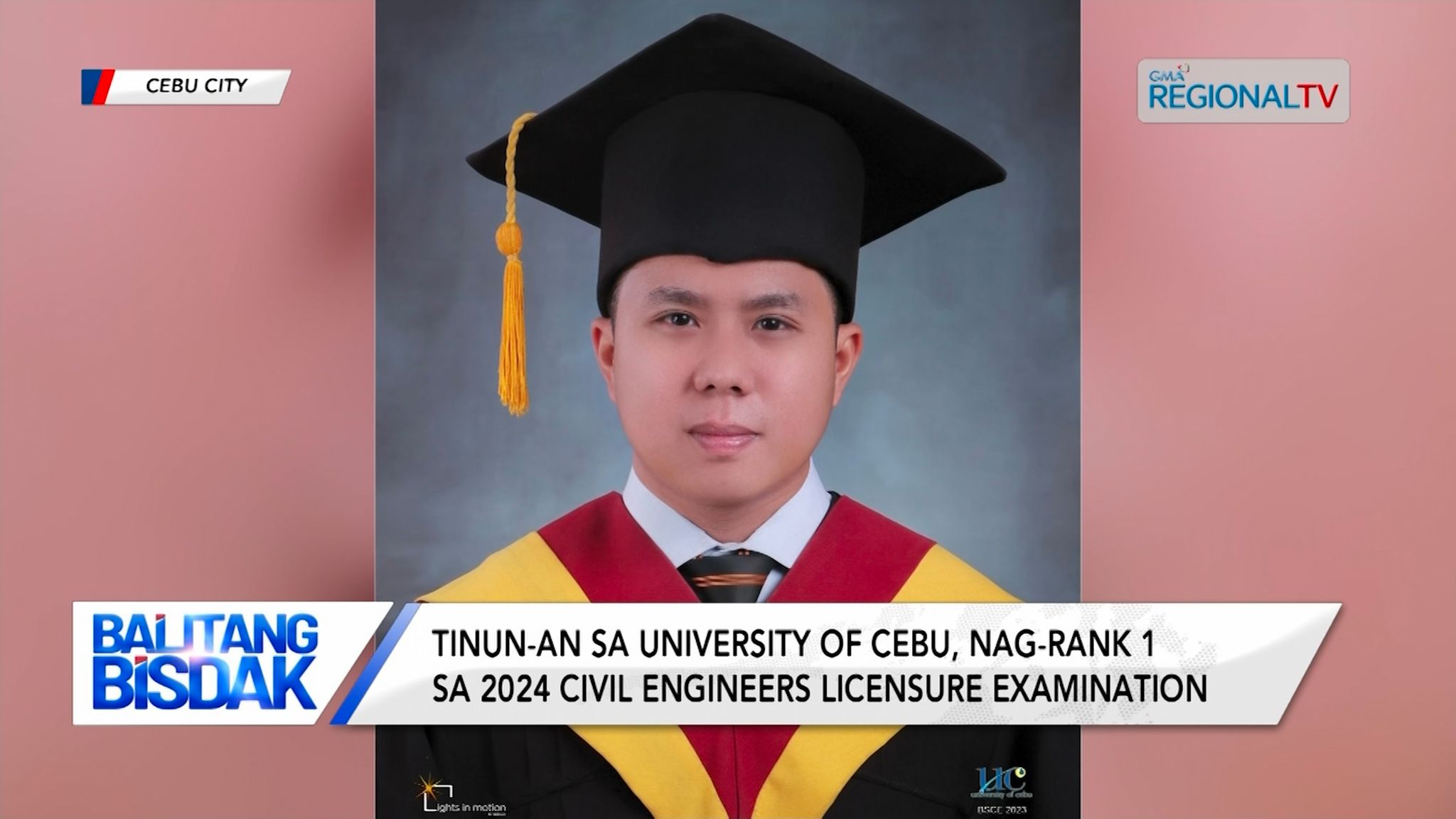 Tinun-an sa University of Cebu, nag-rank 1 sa Civil Engineers Licensure Examination