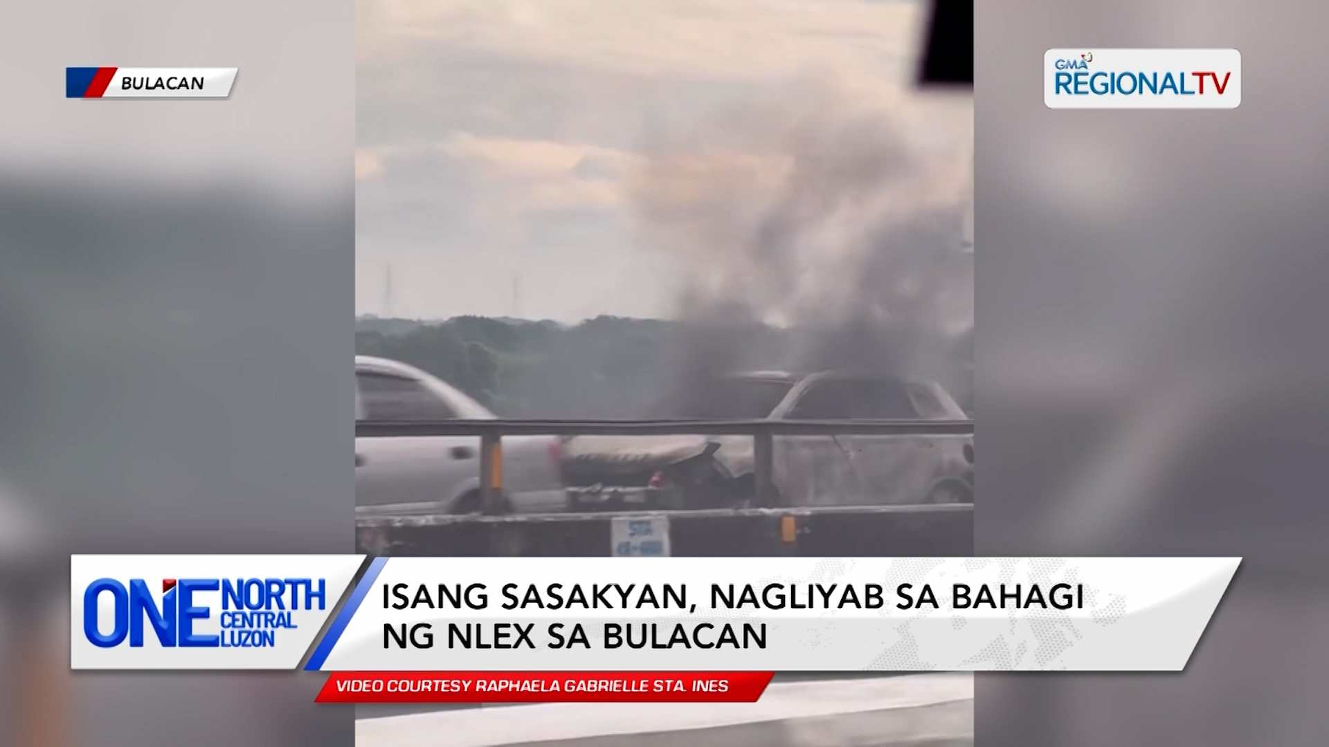 Isang sasakyan, nagliyab sa bahagi ng NLEX sa Bulacan