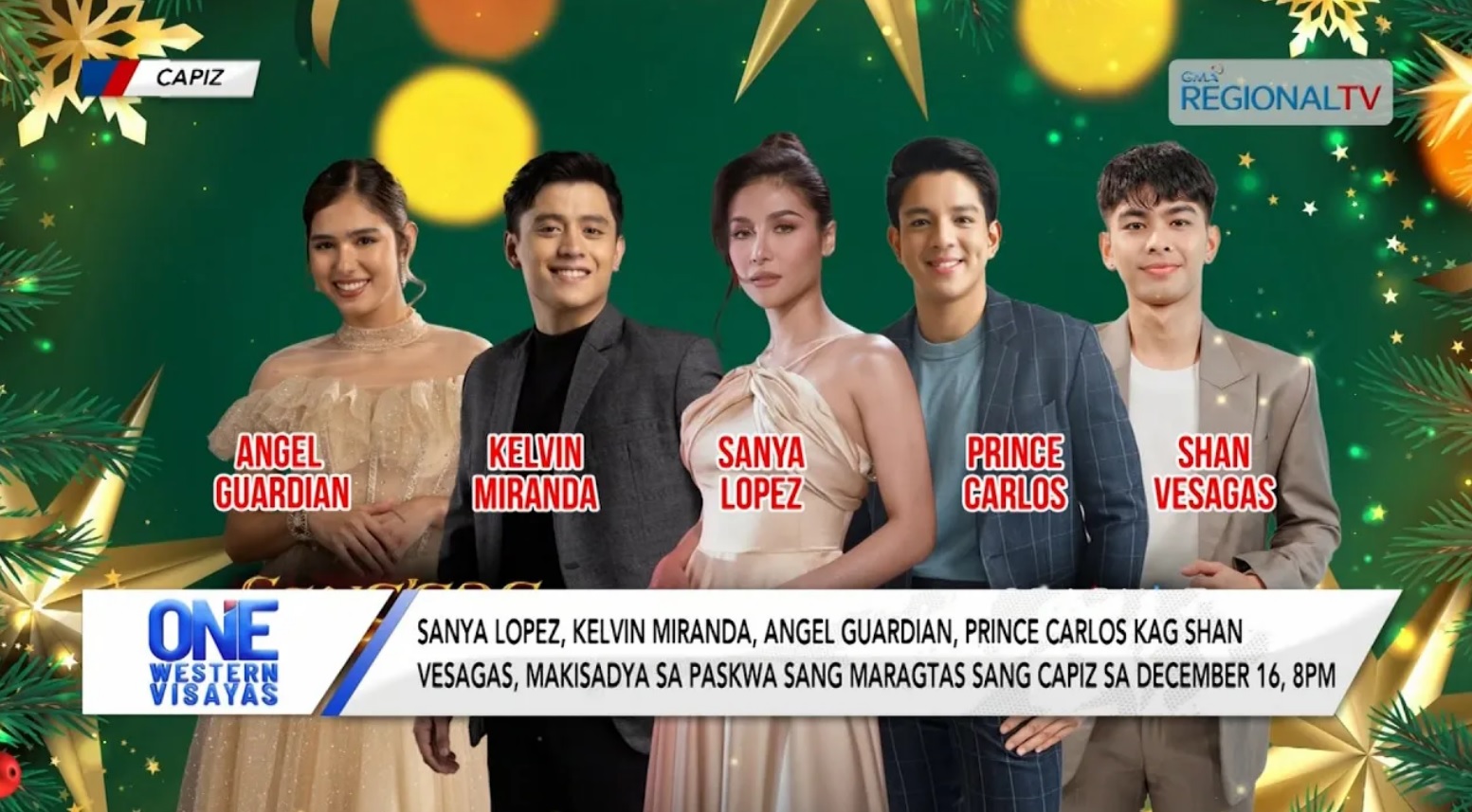 Kapuso Stars makisadya sa Paskwa sang Maragtas sang Capiz sa December 16, 8pm