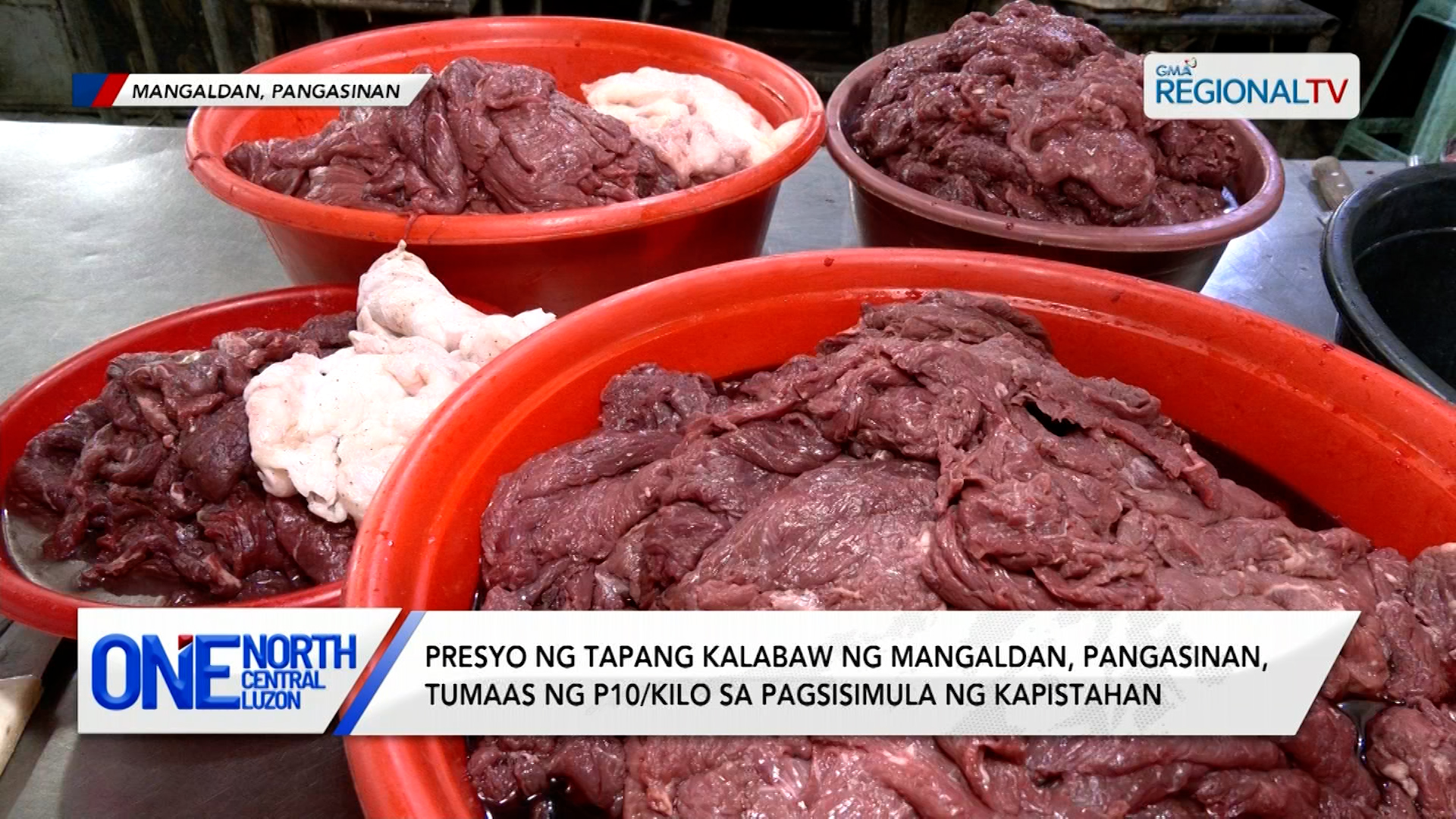 Presyo ng tapang kalabaw ng Mangaldan, Pangasinan, tumaas ng P10/kilo
