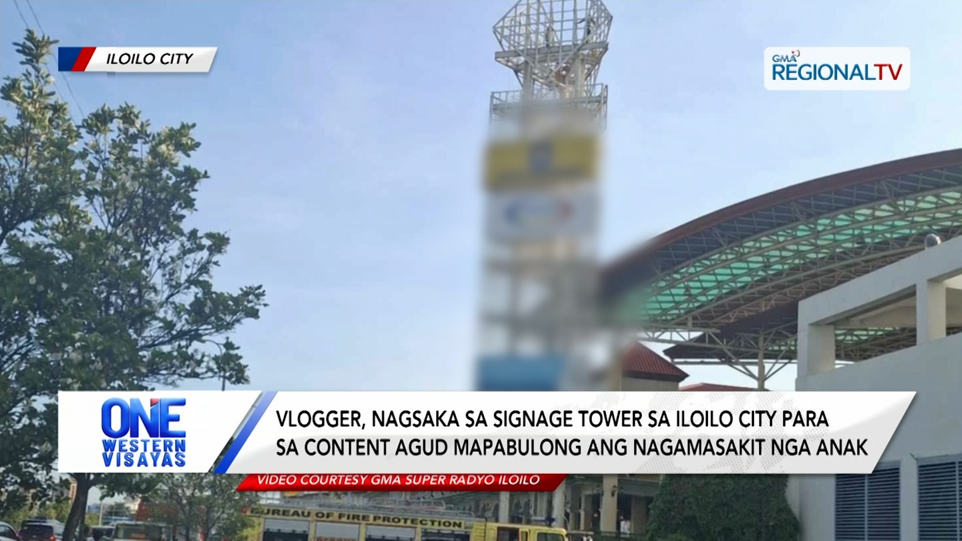 Vlogger, Nagsaka sa Signage Tower sa Iloilo City para sa iya Content