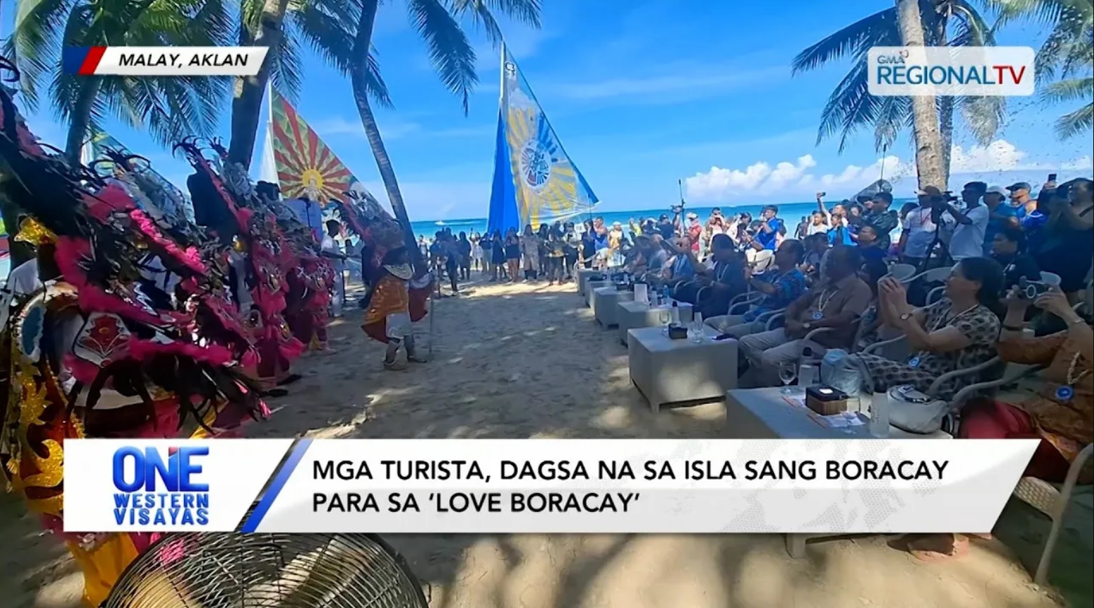 Mga turista, dagsa na sa isla sang Boracay para sa ‘Love Boracay’