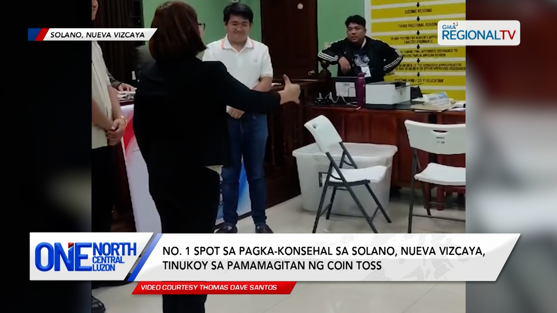 No. 1 spot sa pagka-konsehal, tinukoy sa pamamagitan ng coin toss