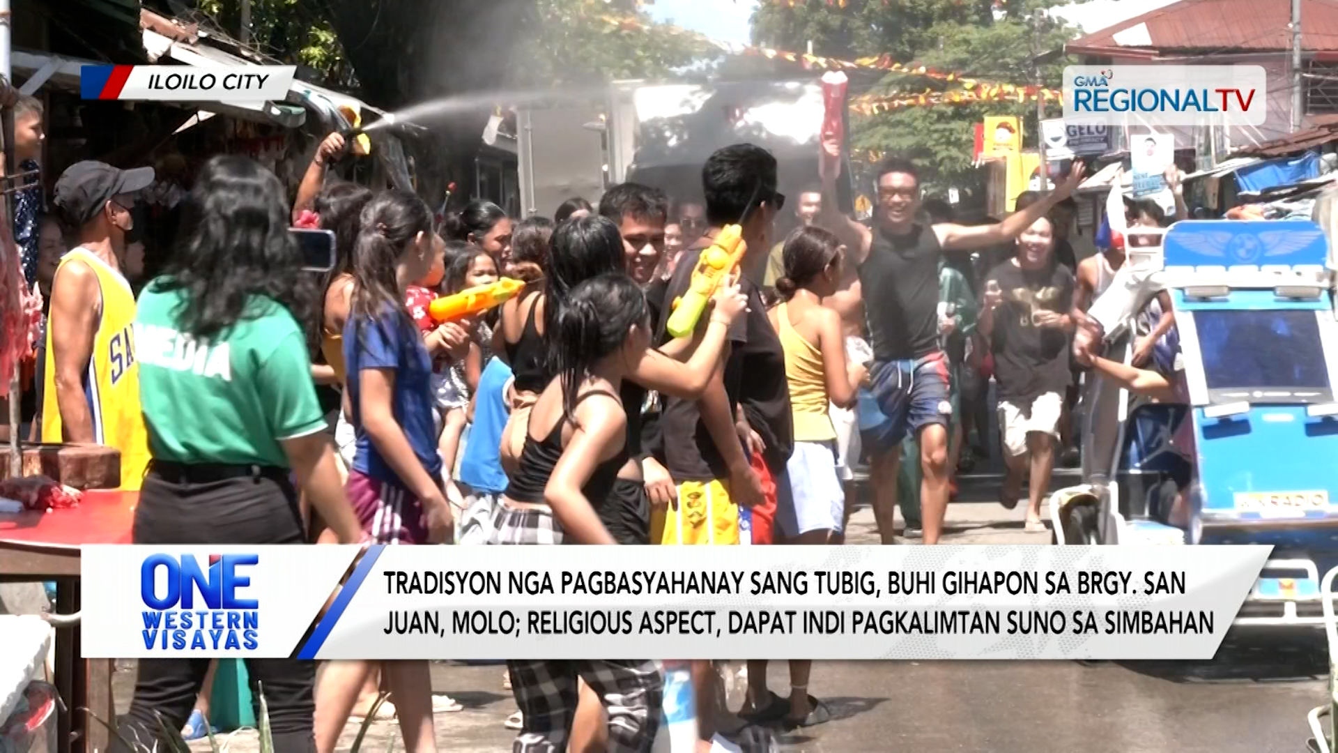 Tradisyon sang basyahanay sang tubig sa kapiestahan sang San Juan
