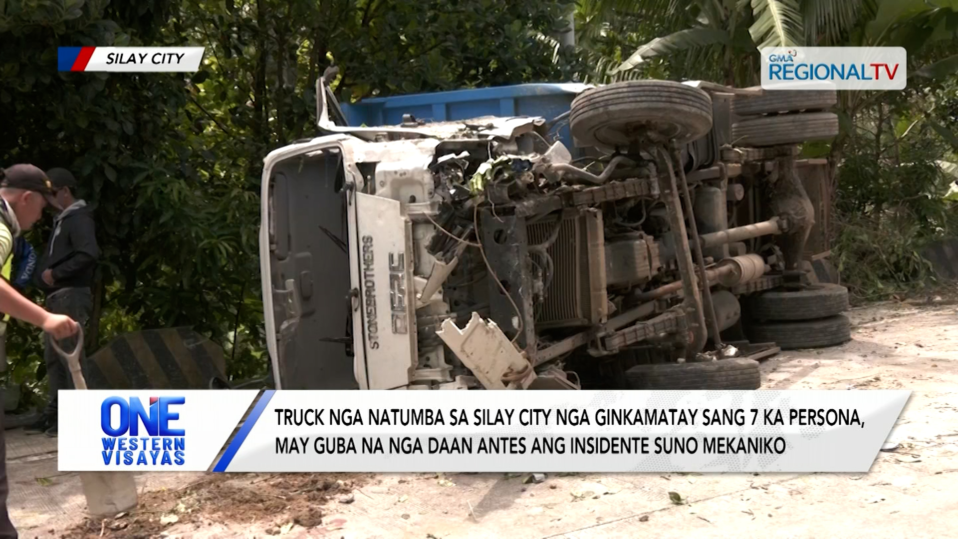 Truck nga natumba sa Silay City nga ginkamatay sang 7 ka persona, may guba na?