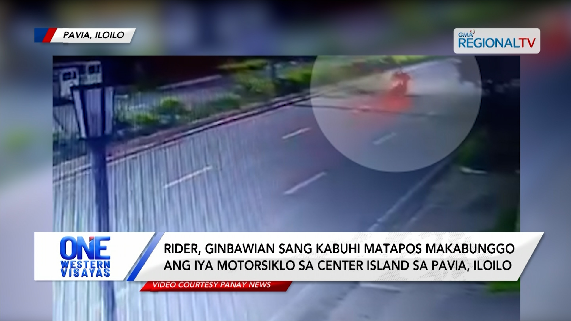 Rider, ginbawian sang kabuhi sang makabunggo ang motorsiklo sa center island