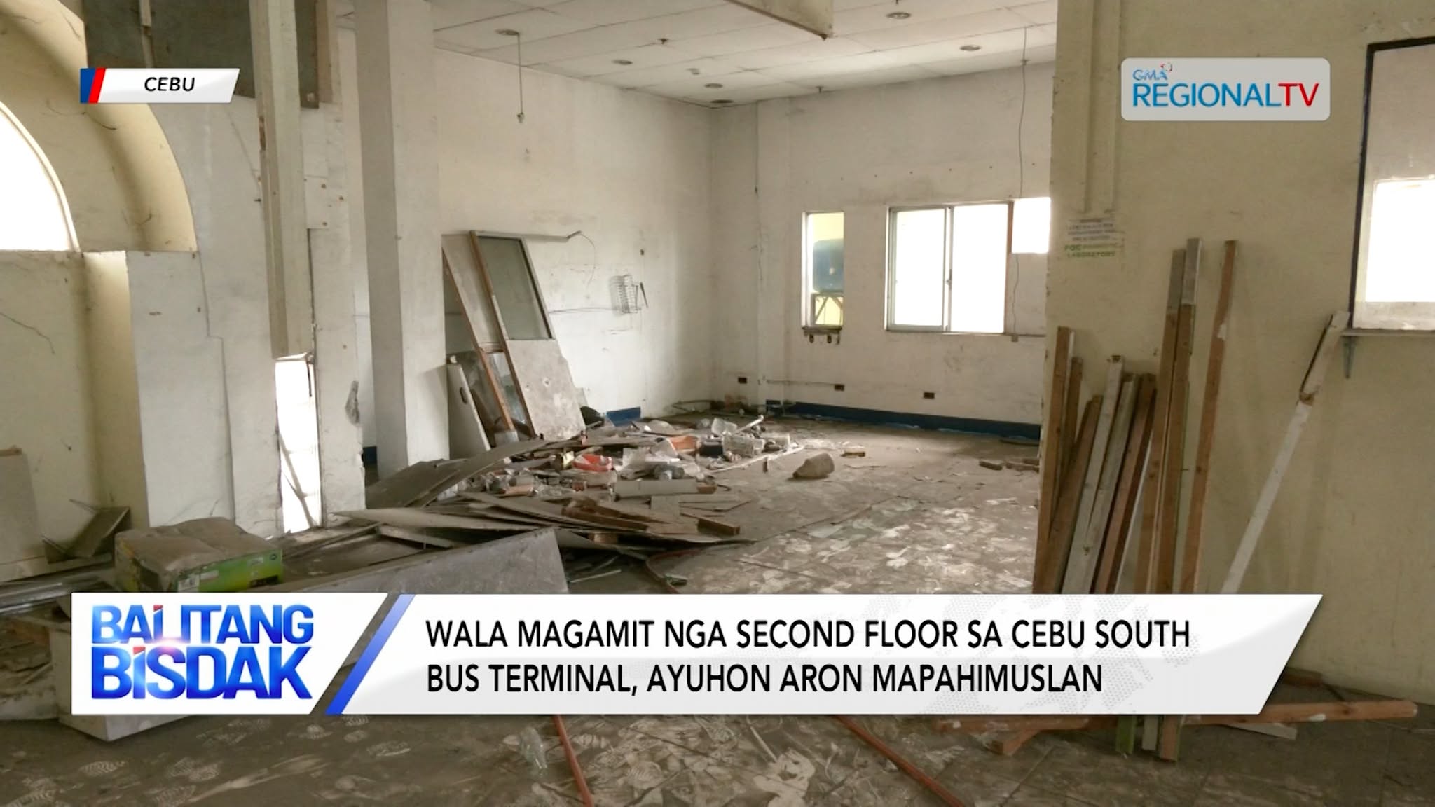 Wala magamit nga second floor sa Cebu South Bus Terminal, ayuhon na