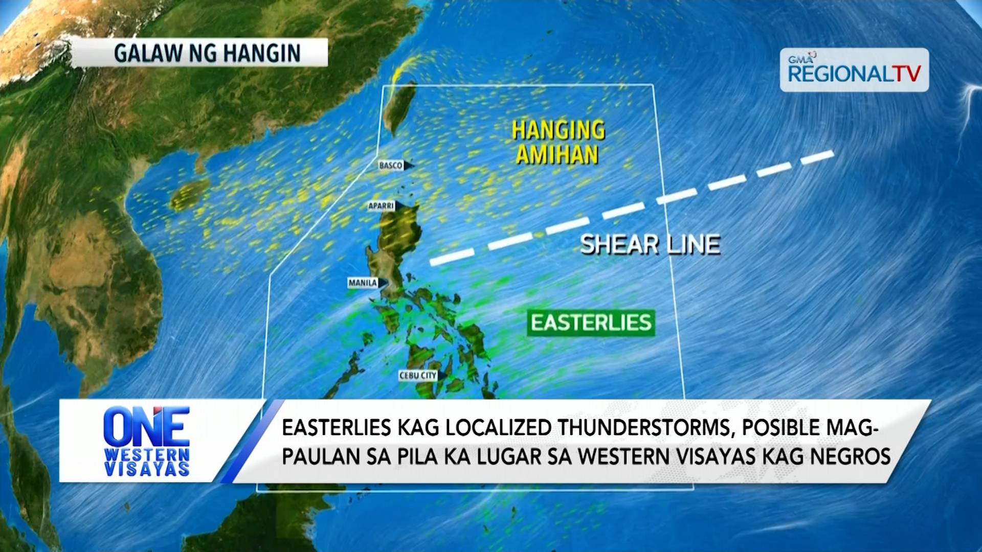 Easterlies kag localized thunderstorms, posible magpaulan sa Western Visayas | One Western Visayas
