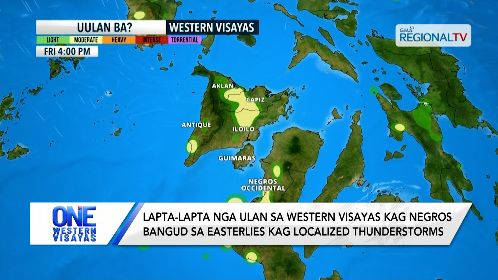 Lapta-lapta nga ulan bangud sa easterlies kag localized thunderstorms | One Western Visayas