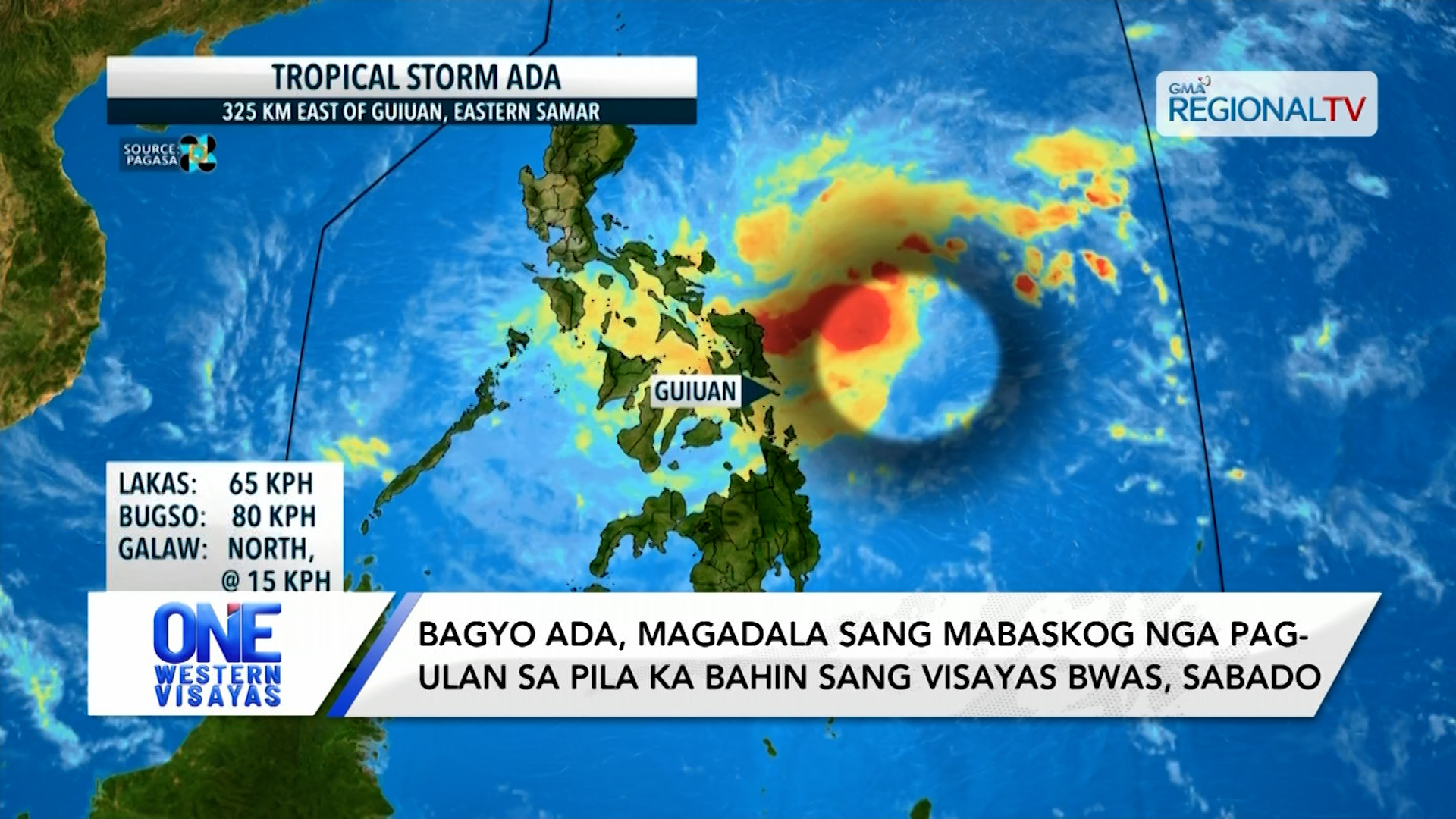 Bagyo Ada, magadala sang mabaskog nga pag-ulan sa pila ka bahin sang Visayas | One Western Visayas