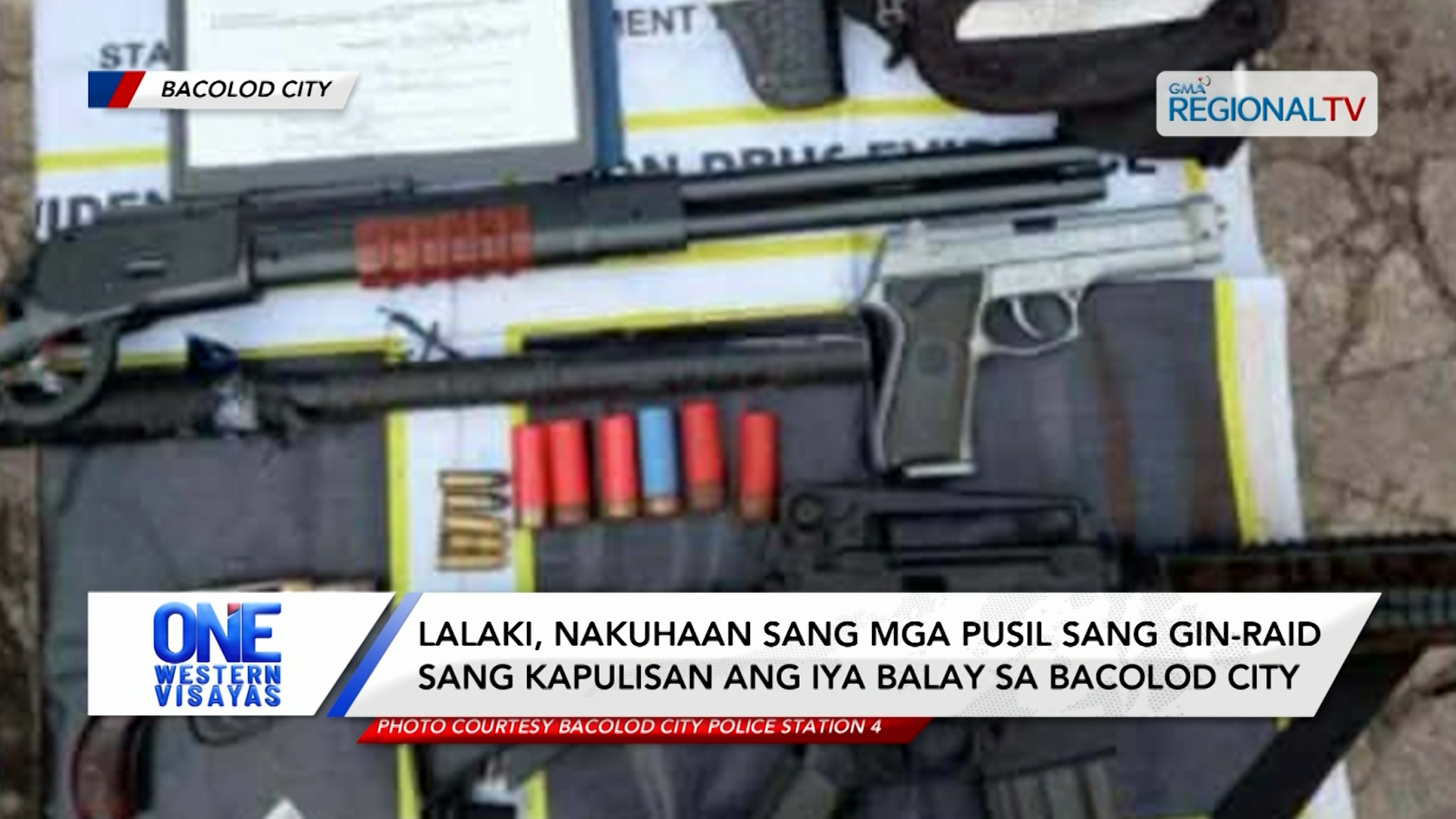 Lalaki, nakuhaan sang mga pusil sang gin-raid sang kapulisan sa Bacolod City | One Western Visayas