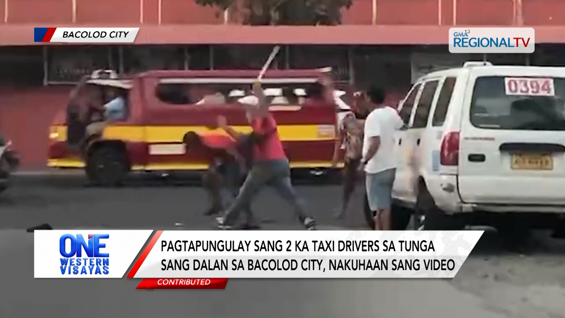Pagtapungulay sang 2 ka taxi drivers sa Bacolod City, nakuhaan sang video | One Western Visayas